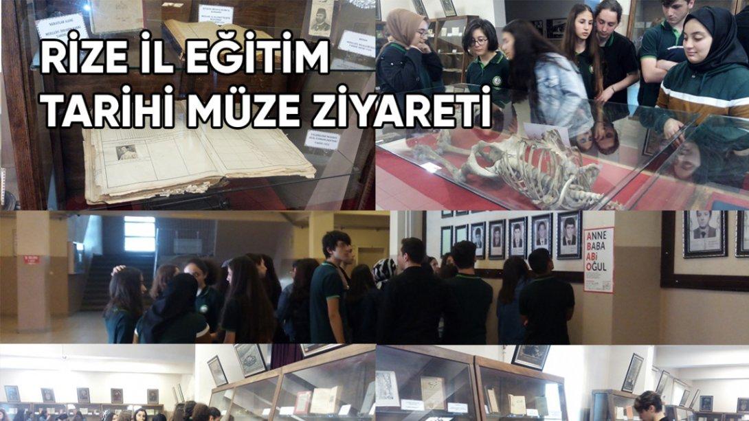 Şehit Kemal Mutlu Fen Lisesi Rize İl Eğitim Müze Ziyareti