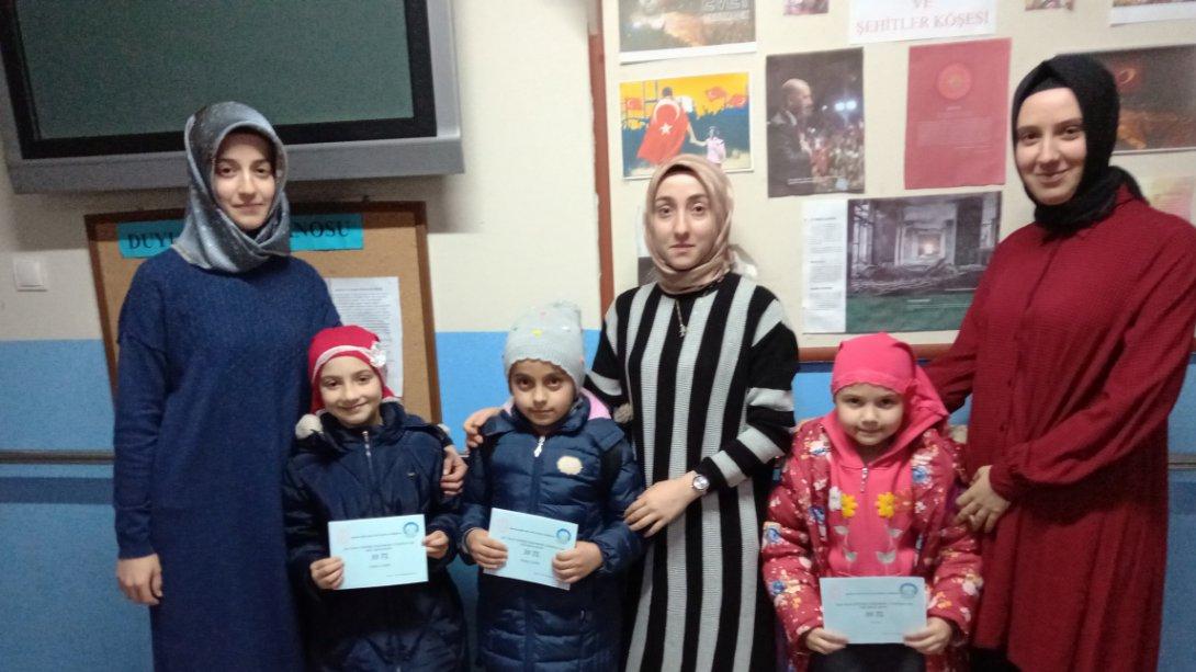 Kıbledağı Şehit Metin Çetin İlkokulu Her Ay Bir Yazar Etkinliği Aralık Ayı Ödül Töreni